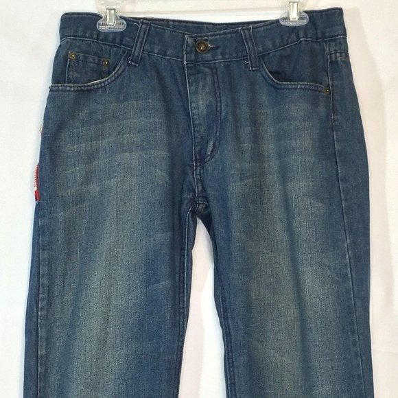 Waimea Jeans Skinny Fit Streetwear Distressed Checkered Back Pocket BWM Mens - Picture 7 of 10